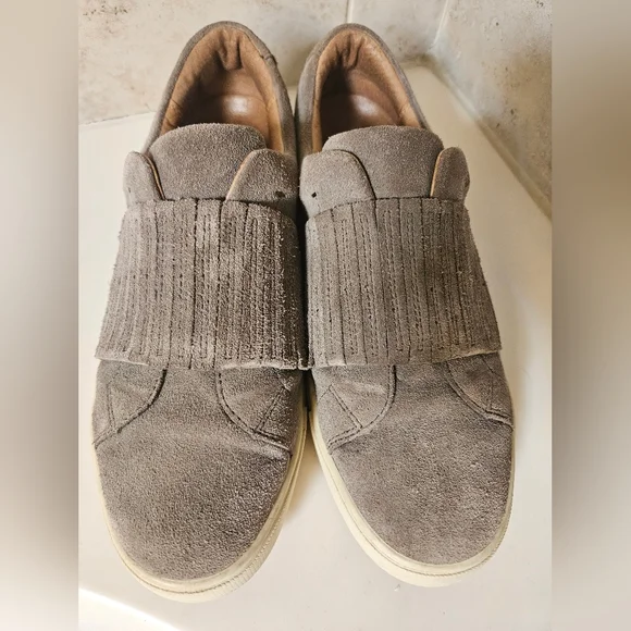 GUC Frye Slip-On Ivory Gore Sneakers in Gray Suede - Picture 7 of 8